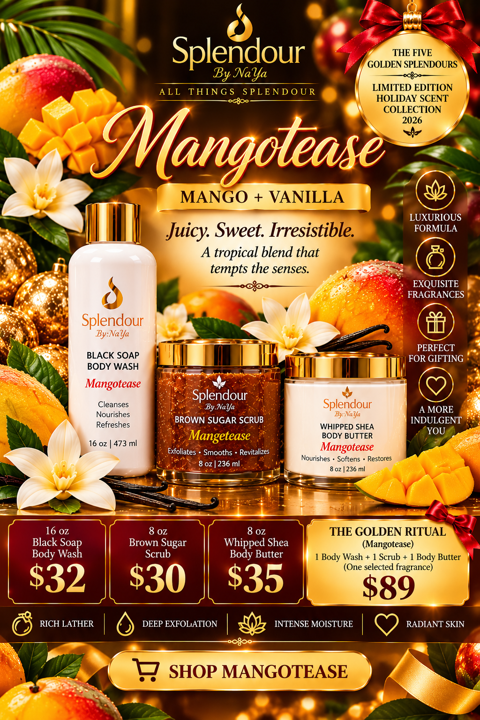 Mangotease, Mango + Vanilla, Golden collection poster