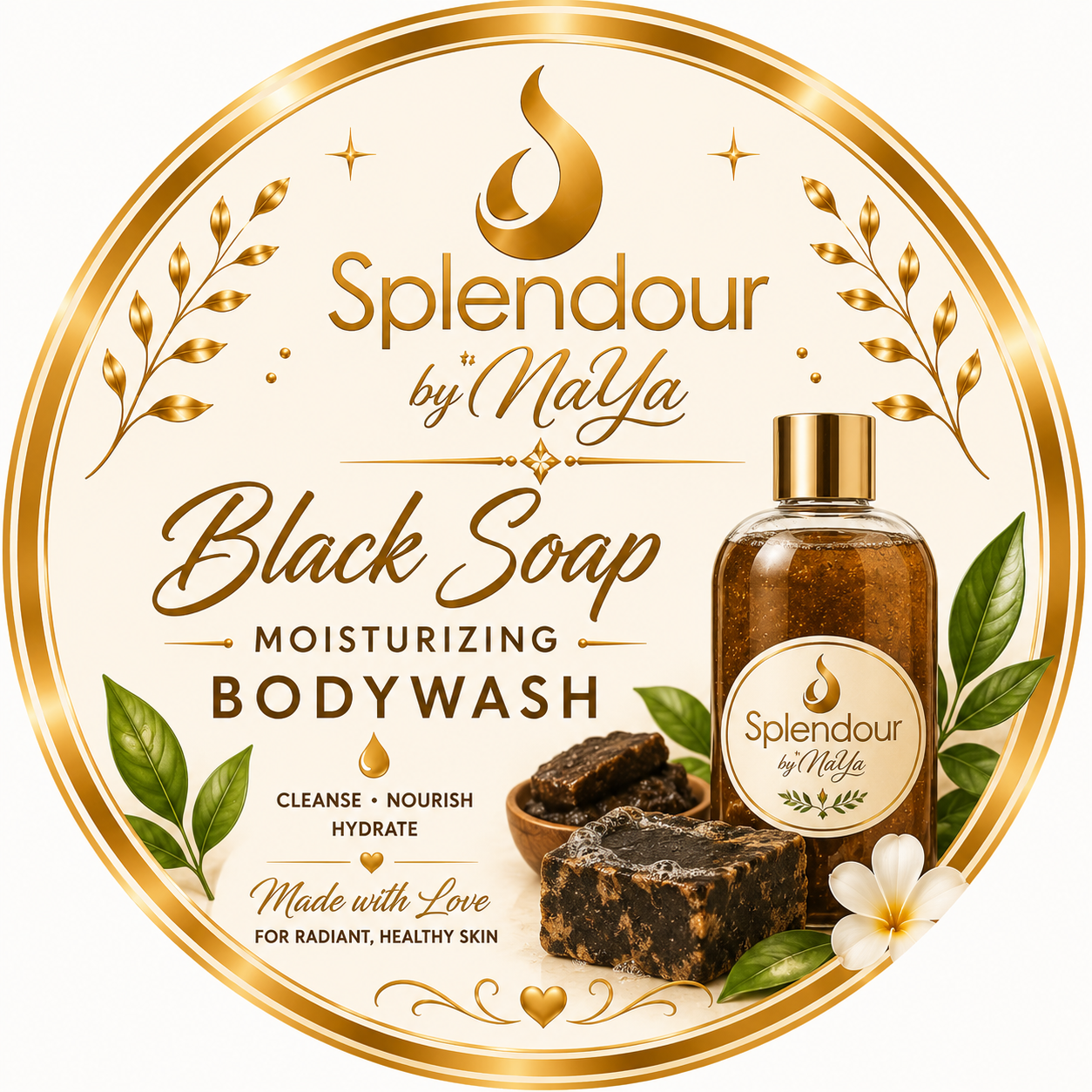 Moisturizing Black Soap Body Wash by Splendour By NaYa