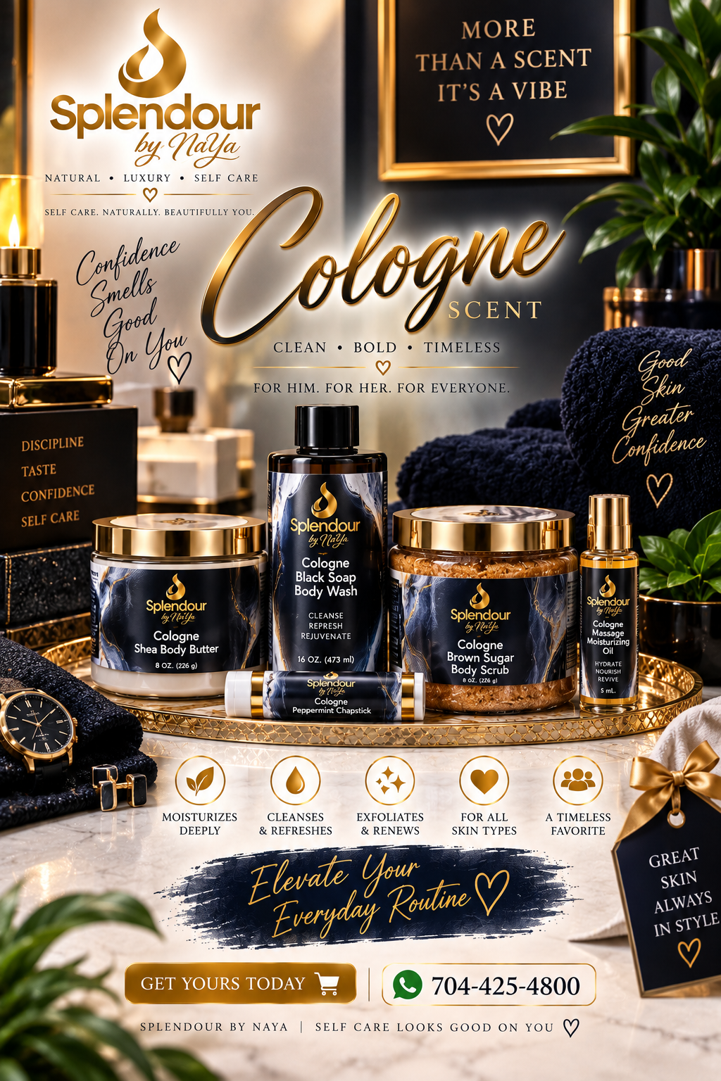 Cologne scent collection by Splendour By NaYa