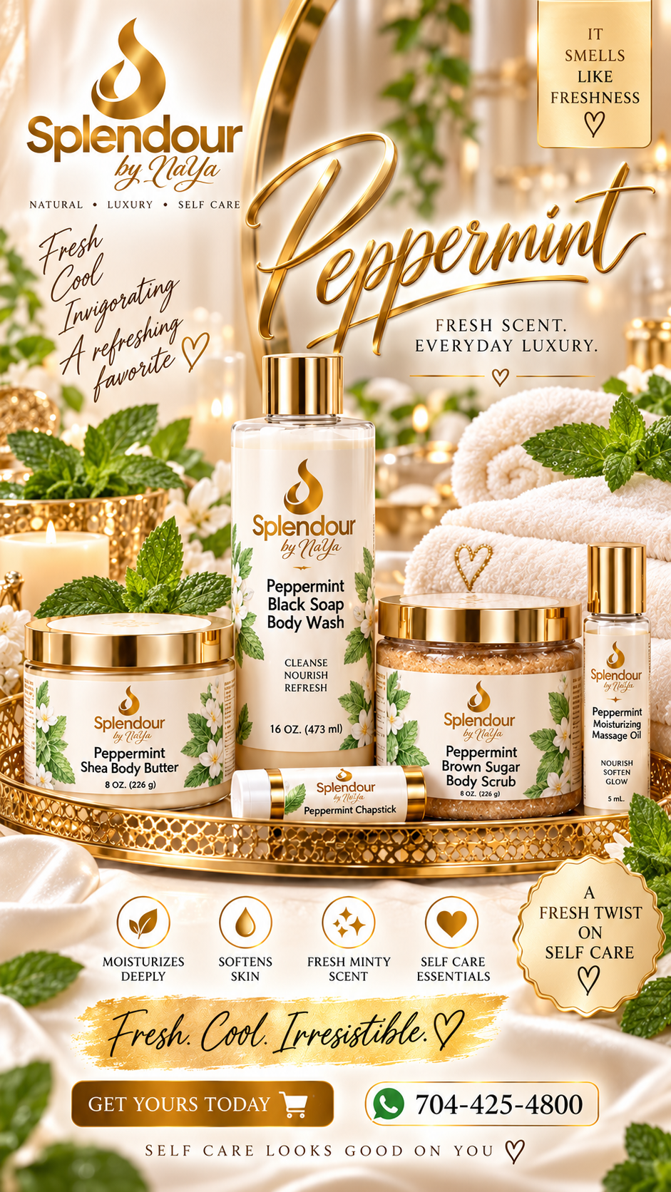 Peppermint body care collection from Splendour By NaYa