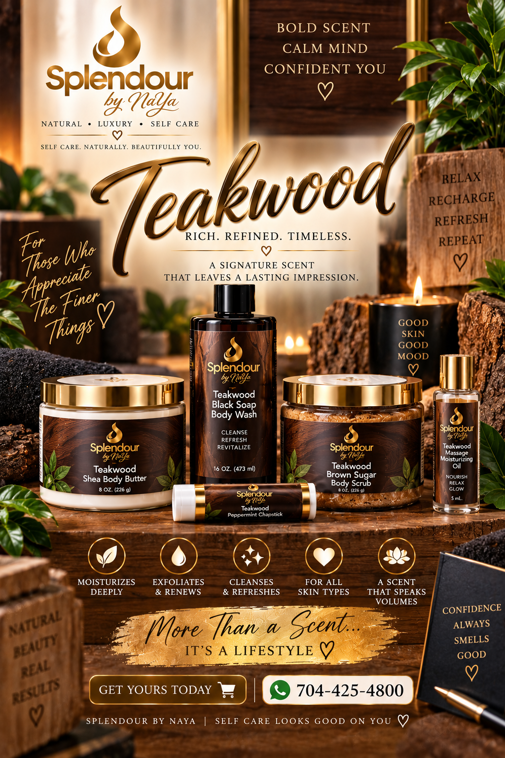 Teakwood scent collection by Splendour By NaYa