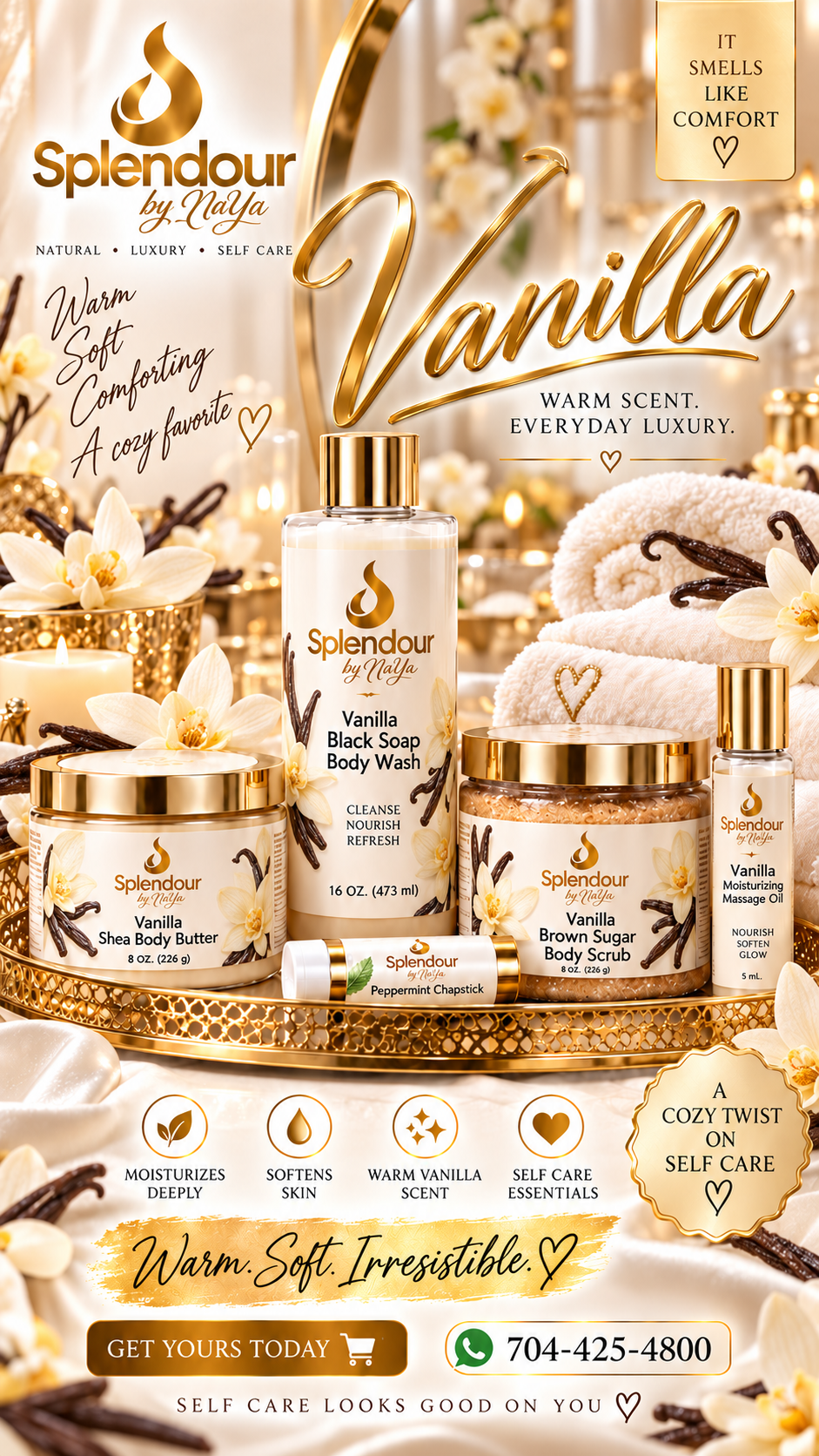 Vanilla body care collection from Splendour By NaYa