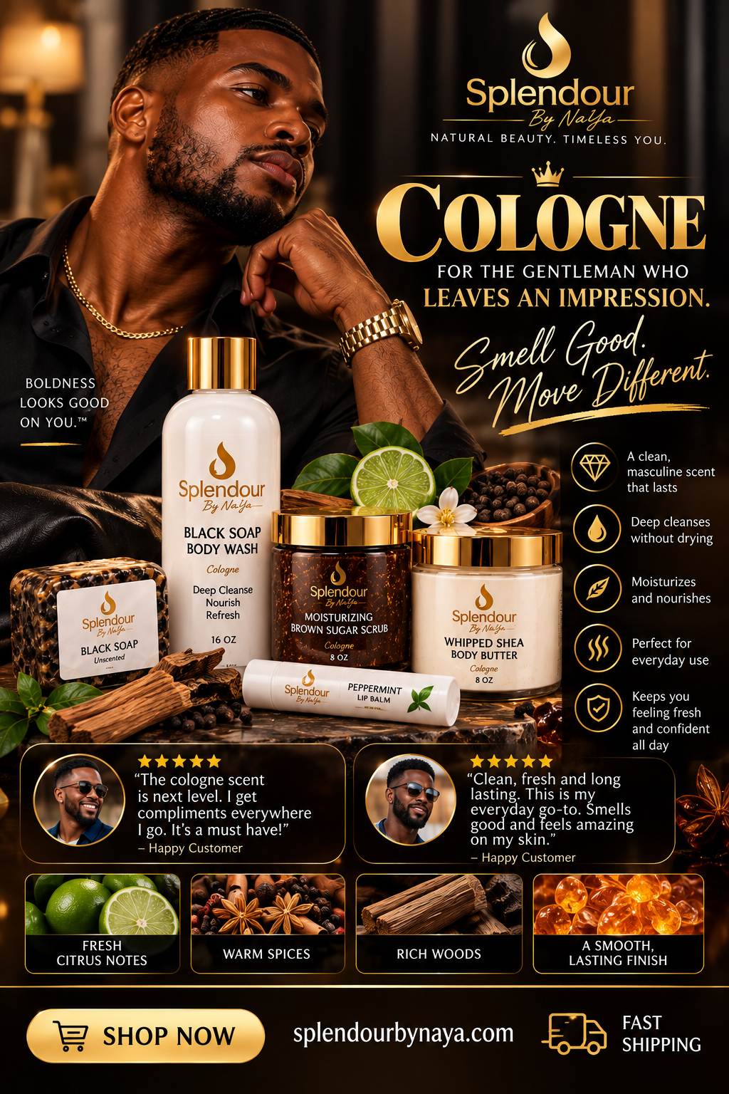 Cologne body care collection from Splendour By NaYa