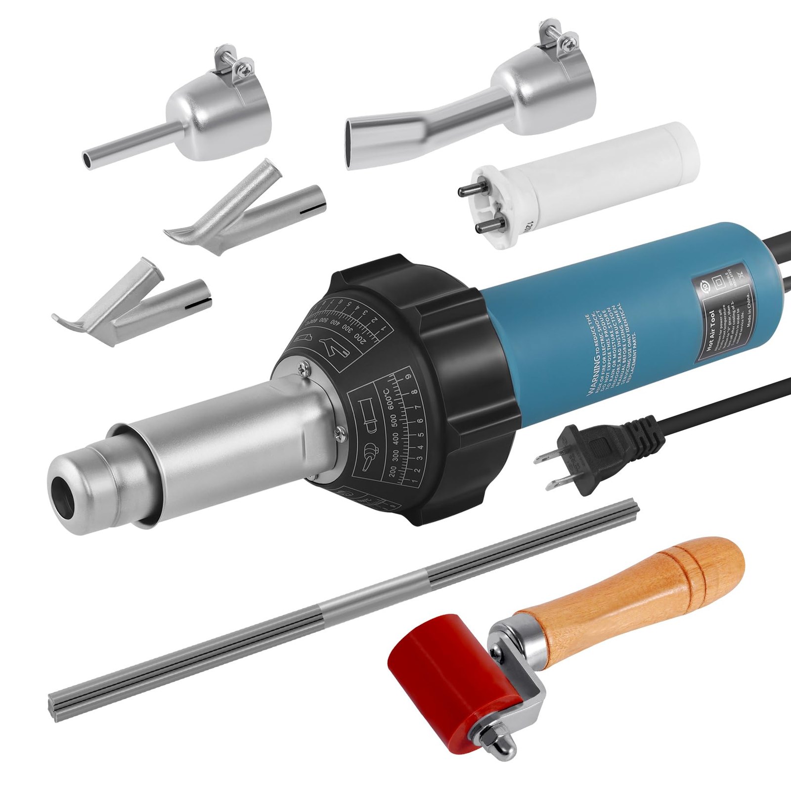 Hot-Air Welder Kit 1600W with Case and Nozzles