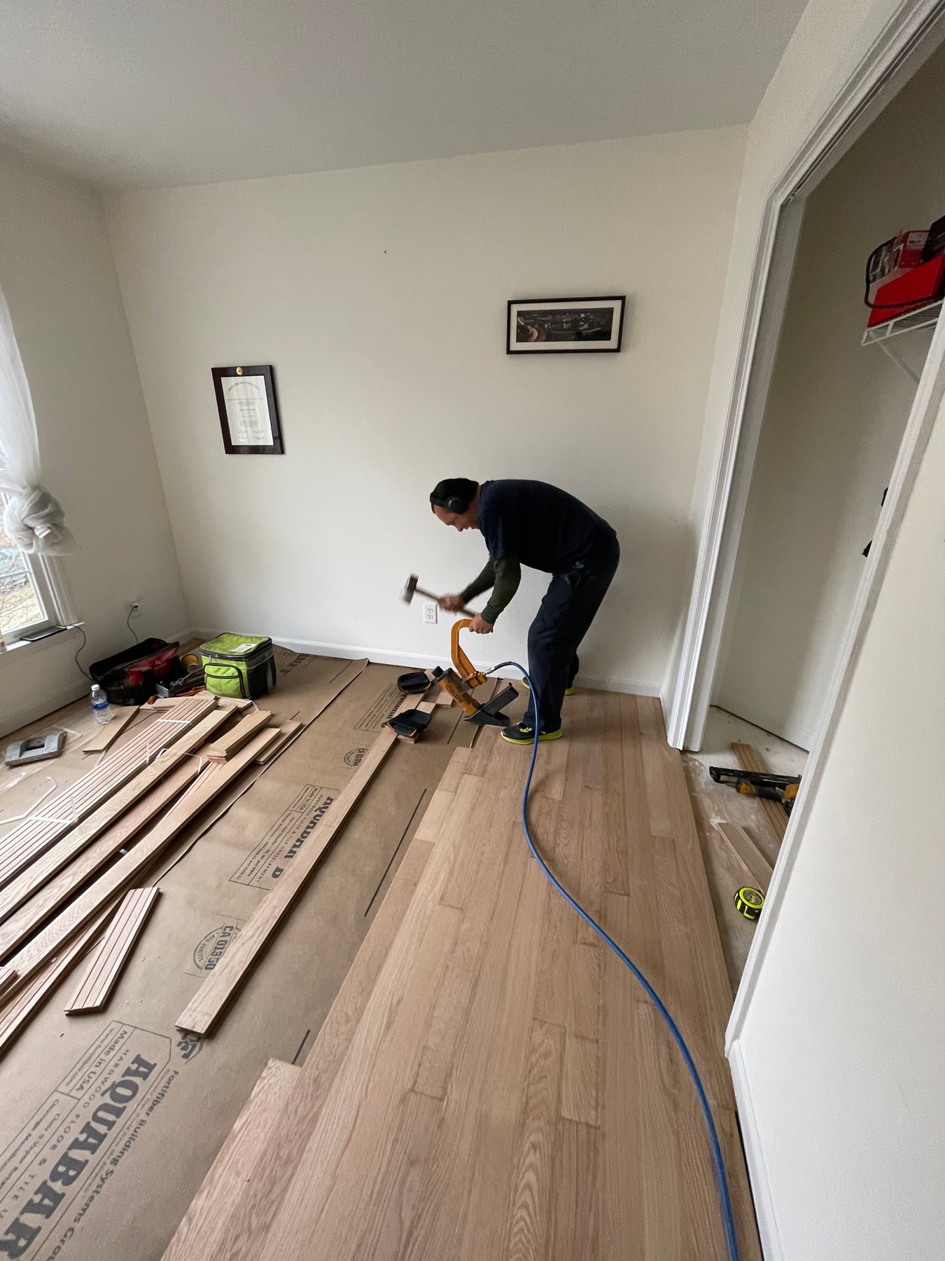 Detail of a hardwood floor