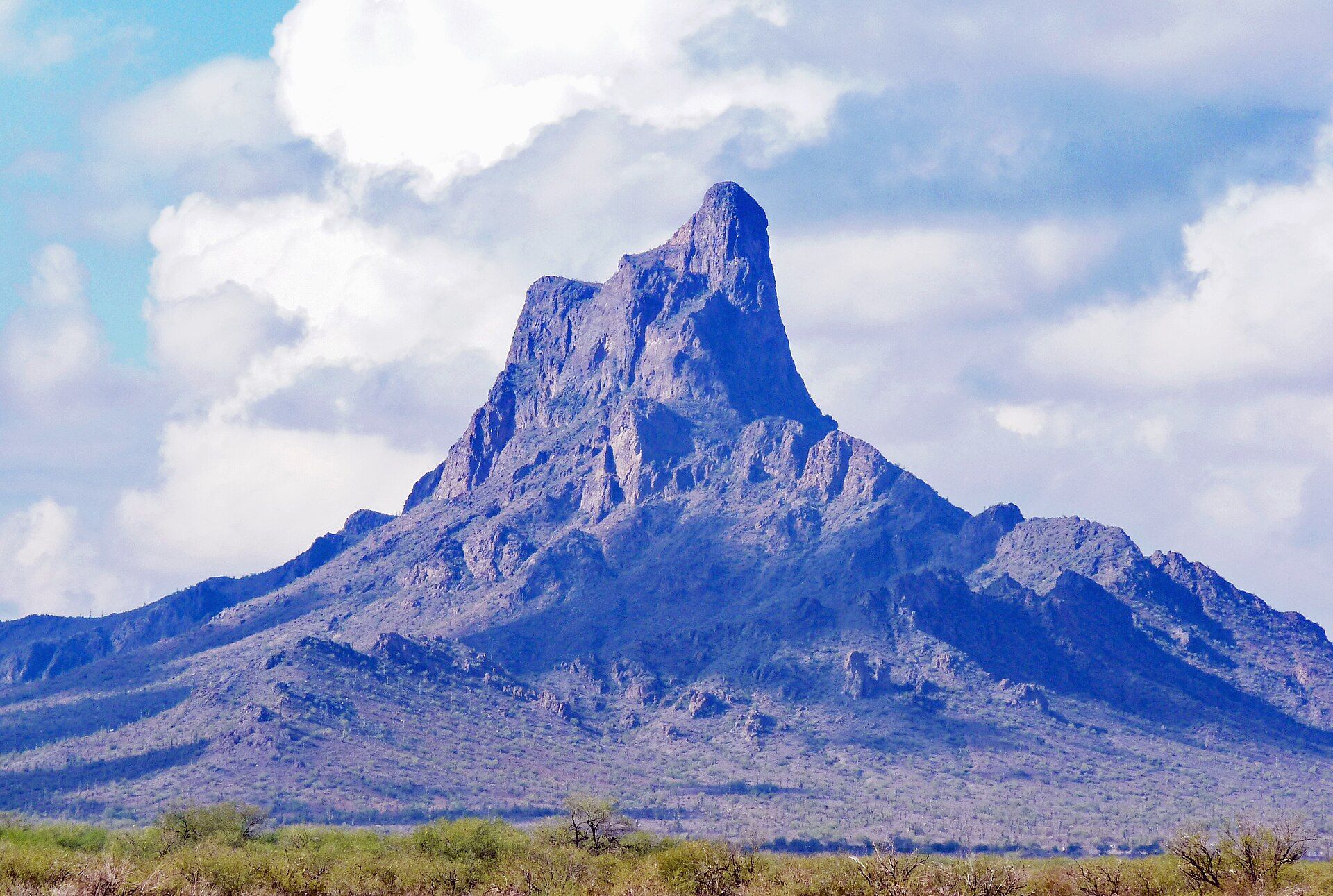 Picacho Peak rising above the Arizona desert