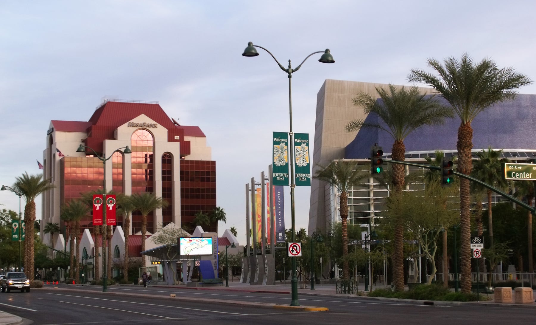 Downtown Mesa streetscape near Main and Center streets