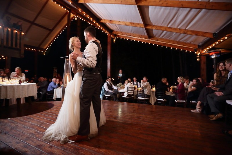 First dance at Raven Glacier Lodge in Girdwood