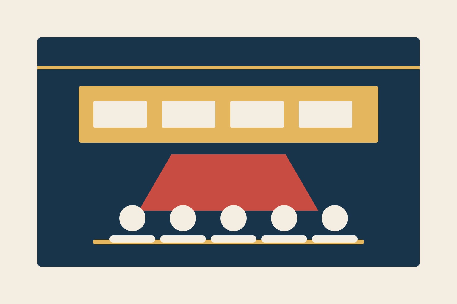 Illustration of a city council chamber before a public meeting