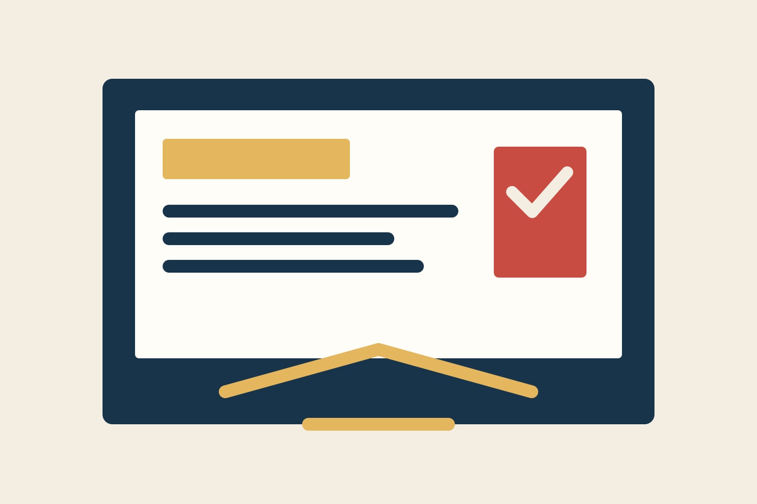 Illustration of a laptop used to follow a city council decision after a meeting