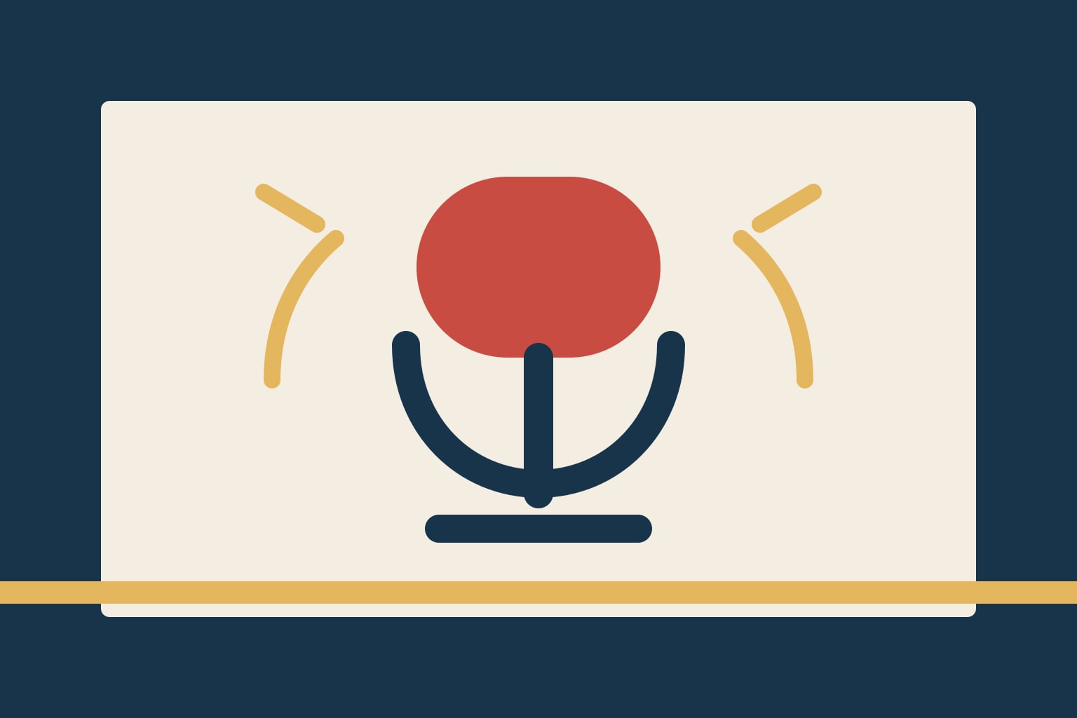 Illustration of a public-comment microphone in a city council chamber