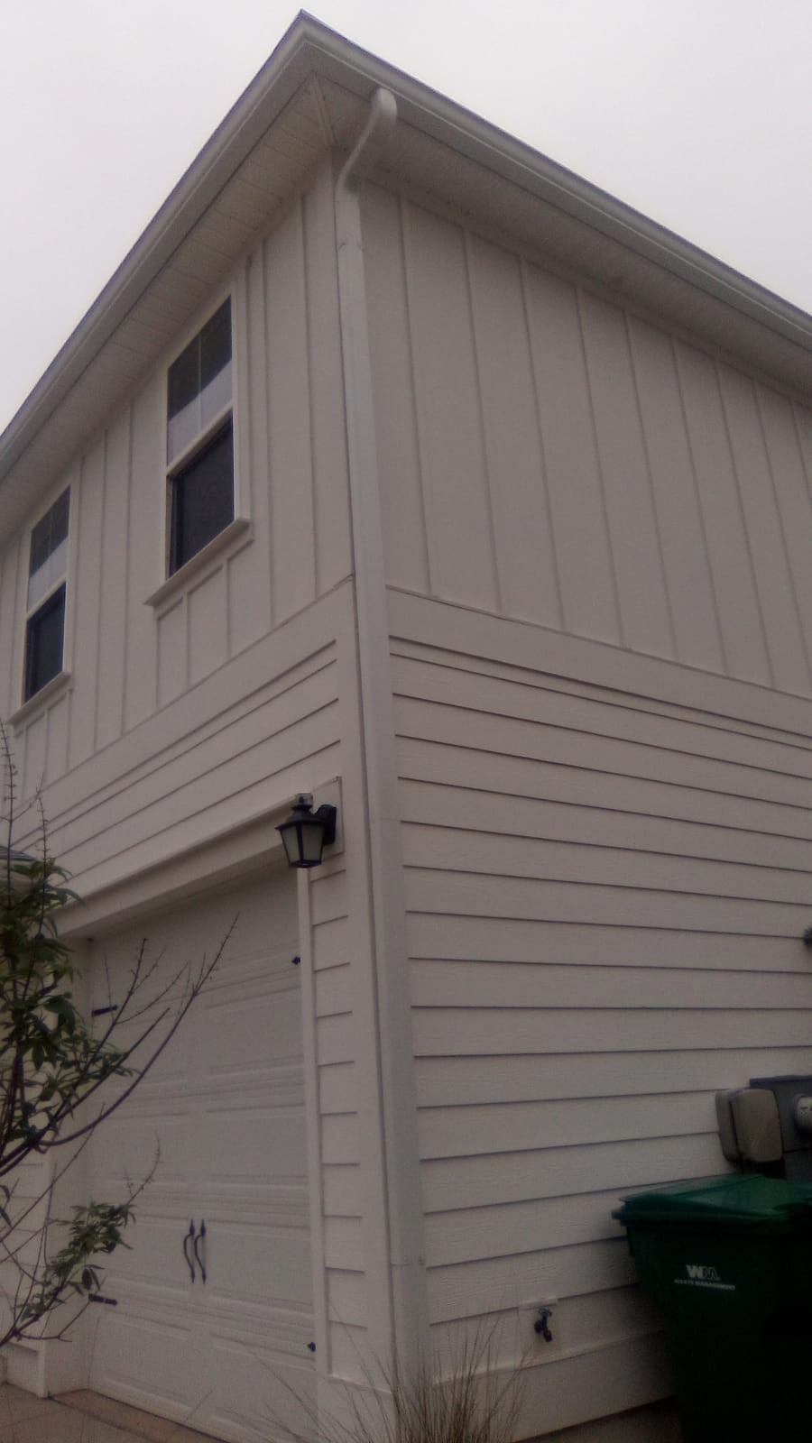 Gutter and roofline detail at a brick home