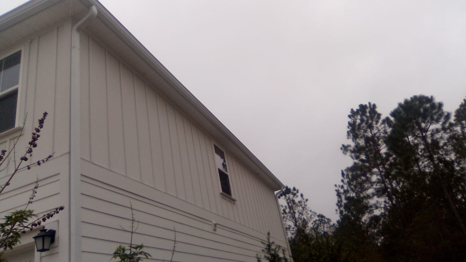 Gutter installation along a home exterior