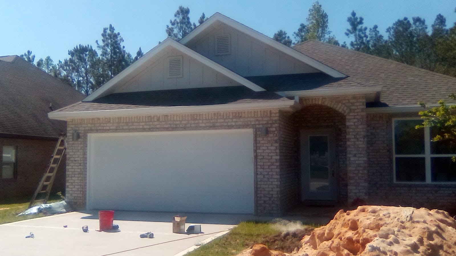 Gutters along a covered home patio