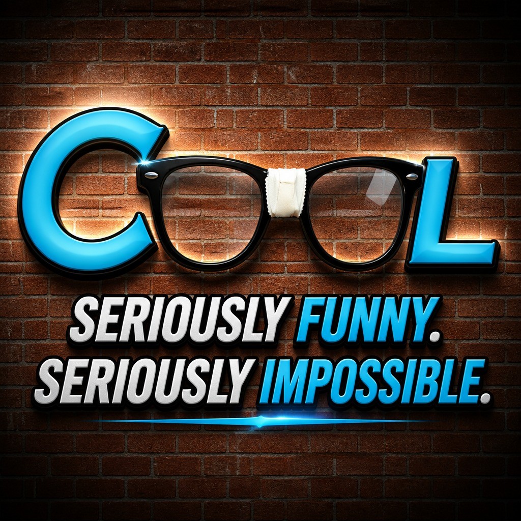 Cool show artwork with a playful glasses motif