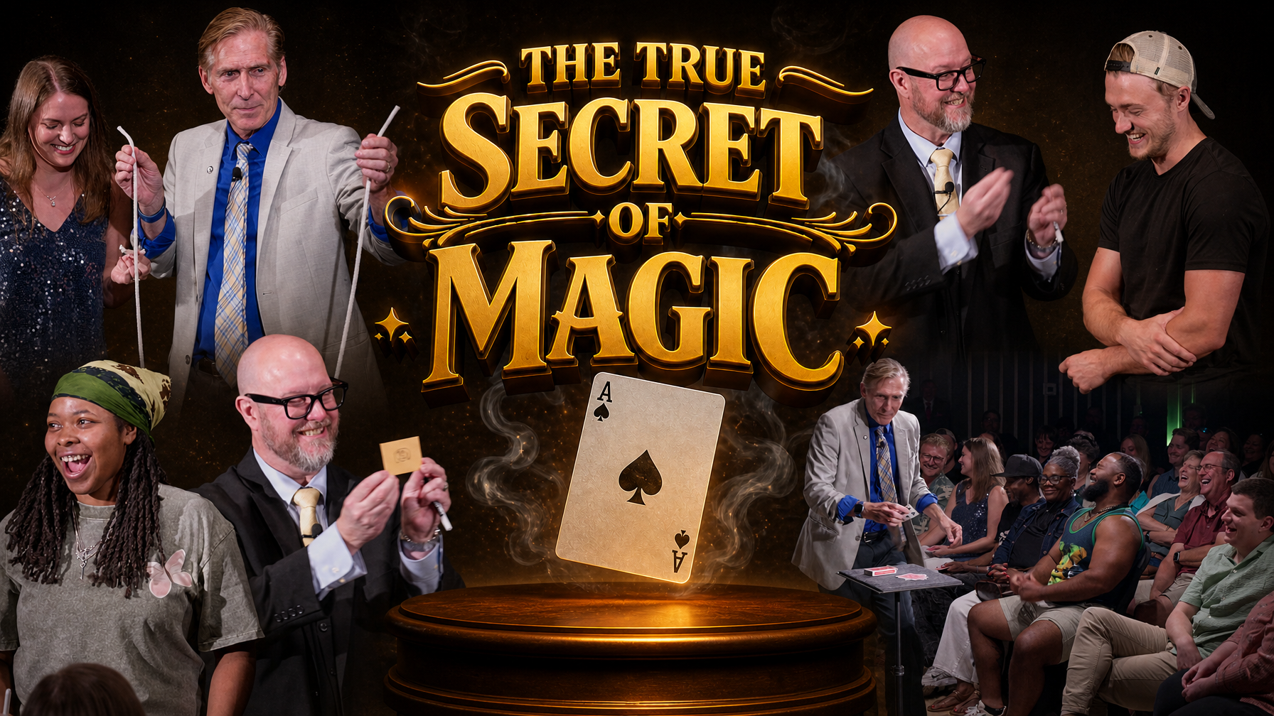 Zelnik performing close-up magic during The True Secret of Magic