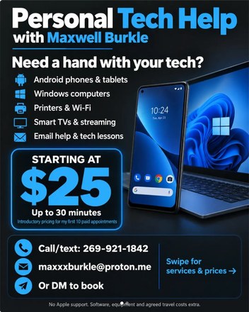 Personal Tech Help with Maxwell Burkle logo