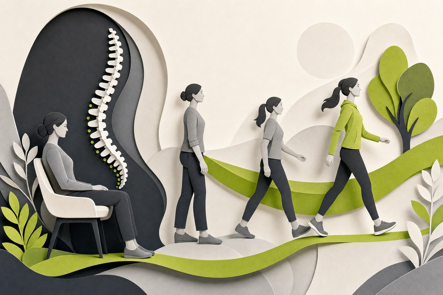 Illustrated recovery pathway to everyday movement