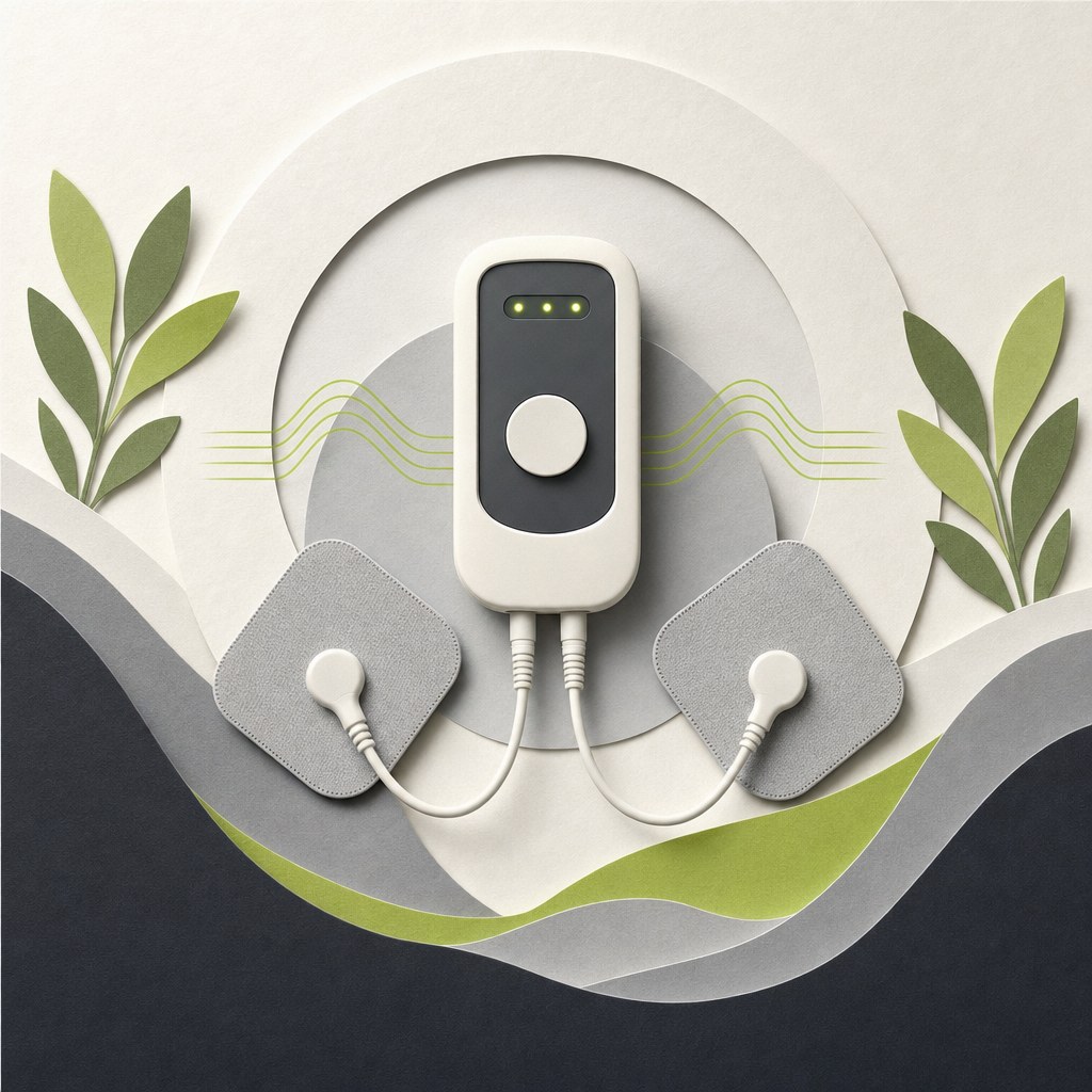 Illustrated electrical muscle stimulation device