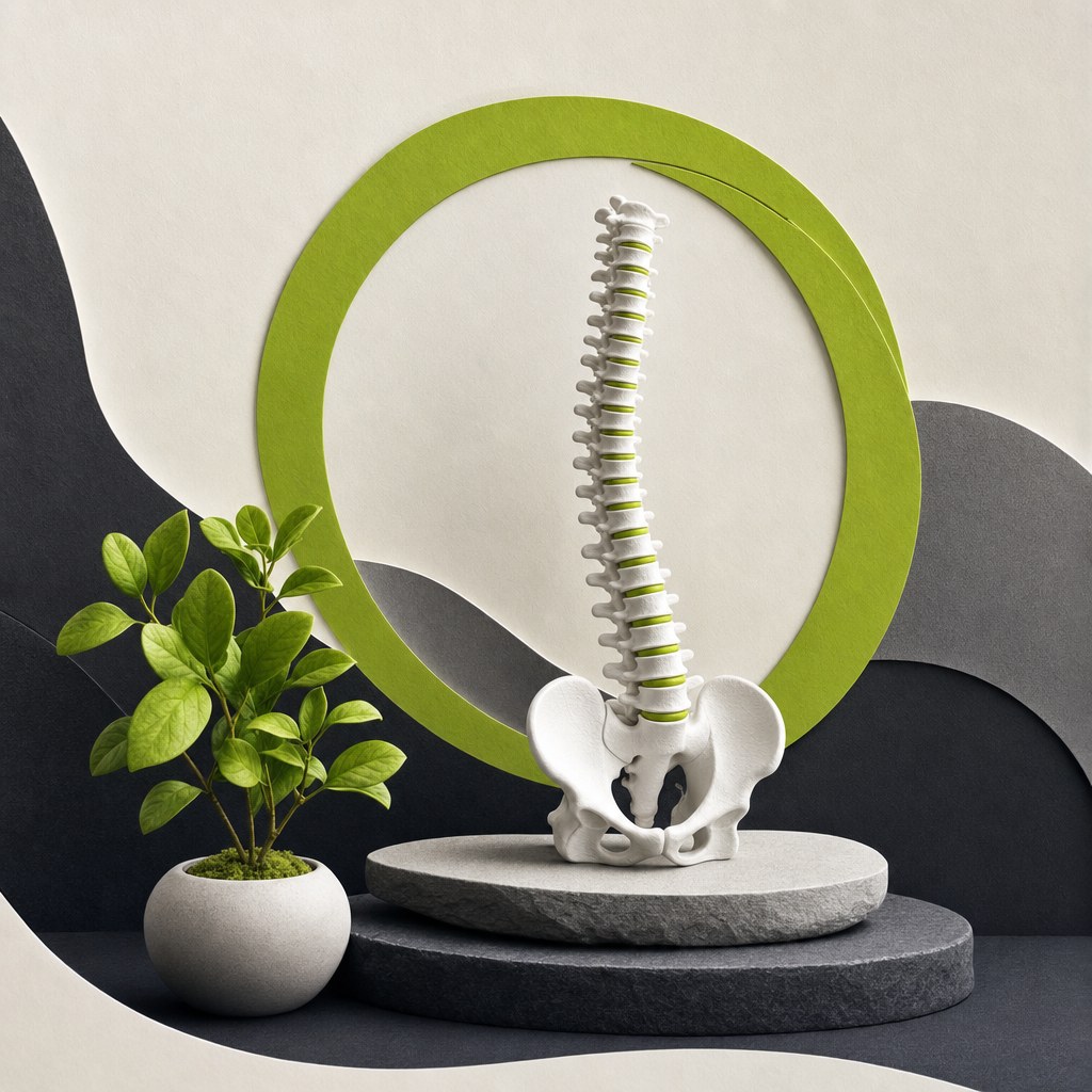 Illustrated spine and wellness setting