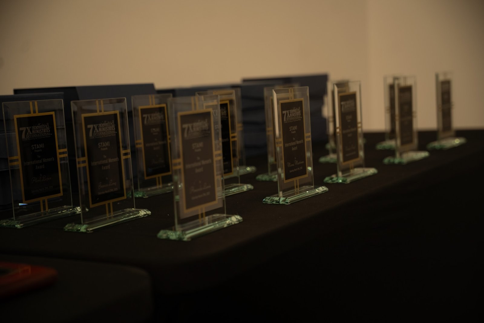 Community members gathered at an award event
