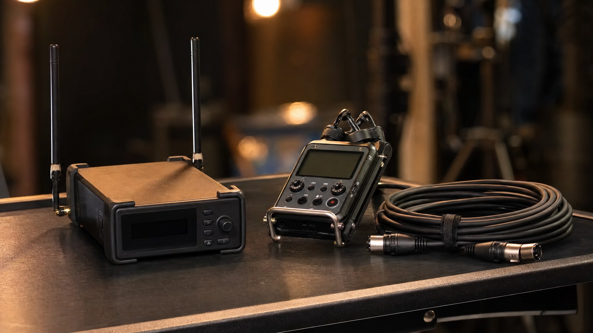 Wireless audio receiver and recorder prepared for live event coverage