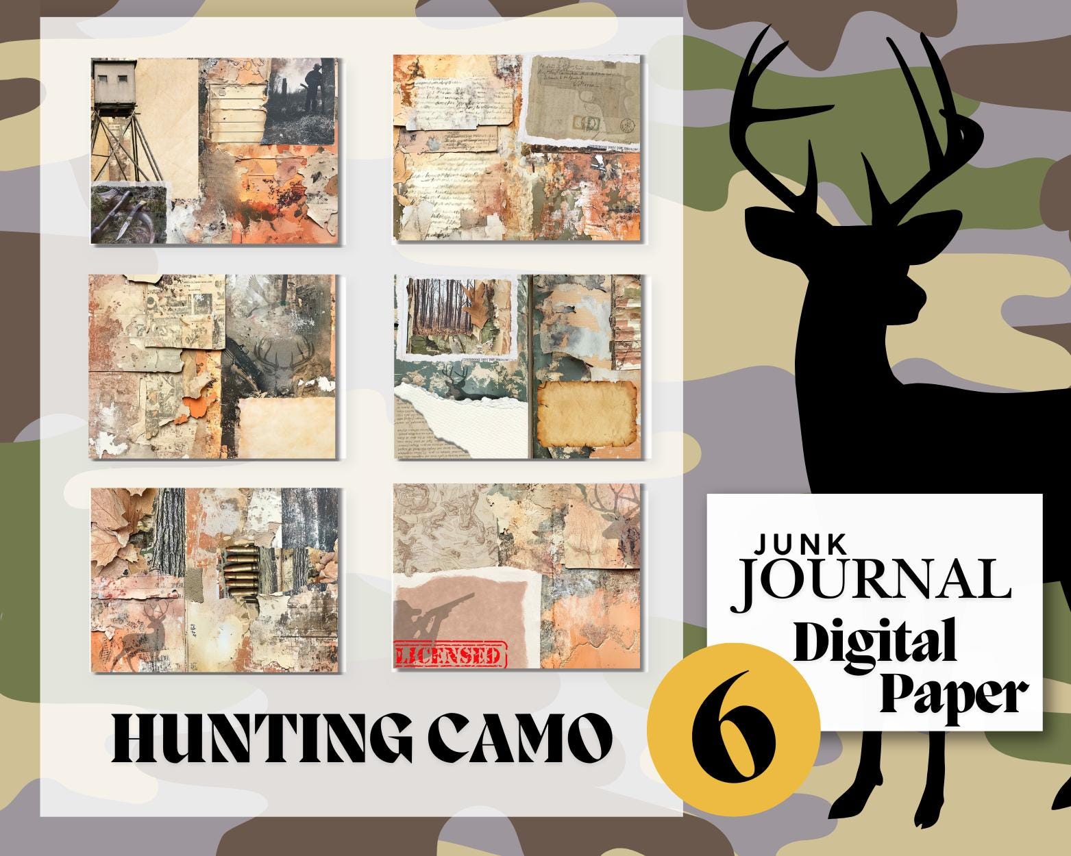 Nostalgic CAMO Hunting Pages printable kit cover