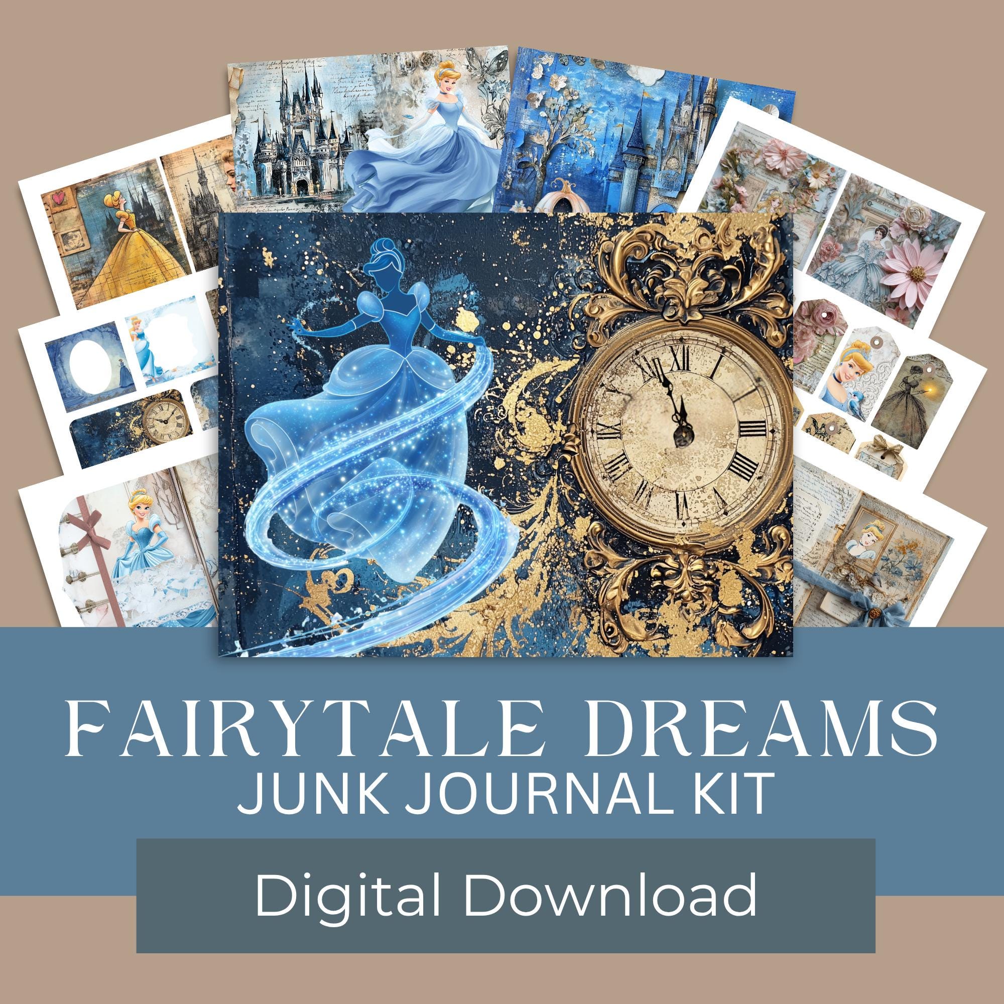 Fairytale Dreams Junk Journal Kit printable kit cover