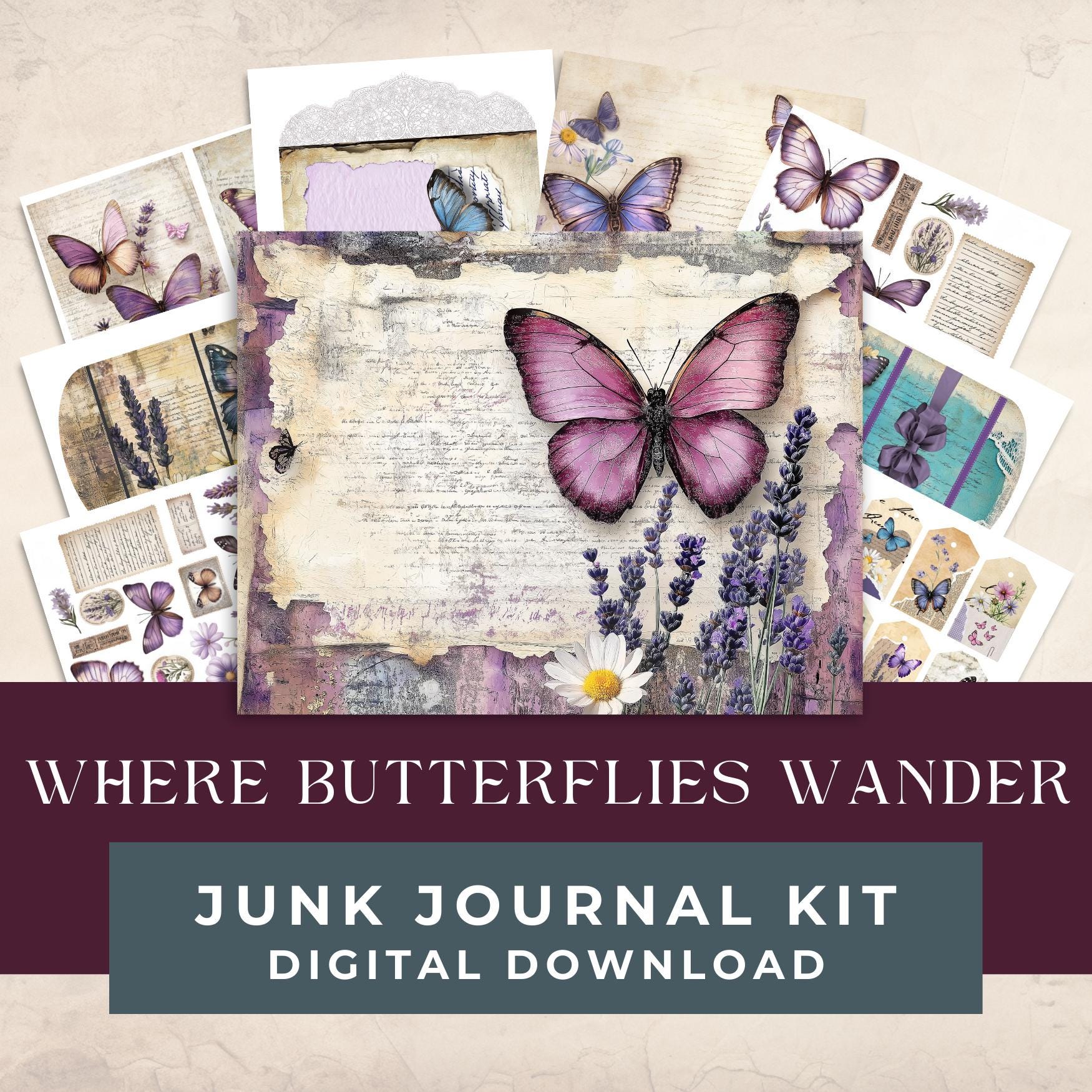 Where Butterflies Wander printable kit cover