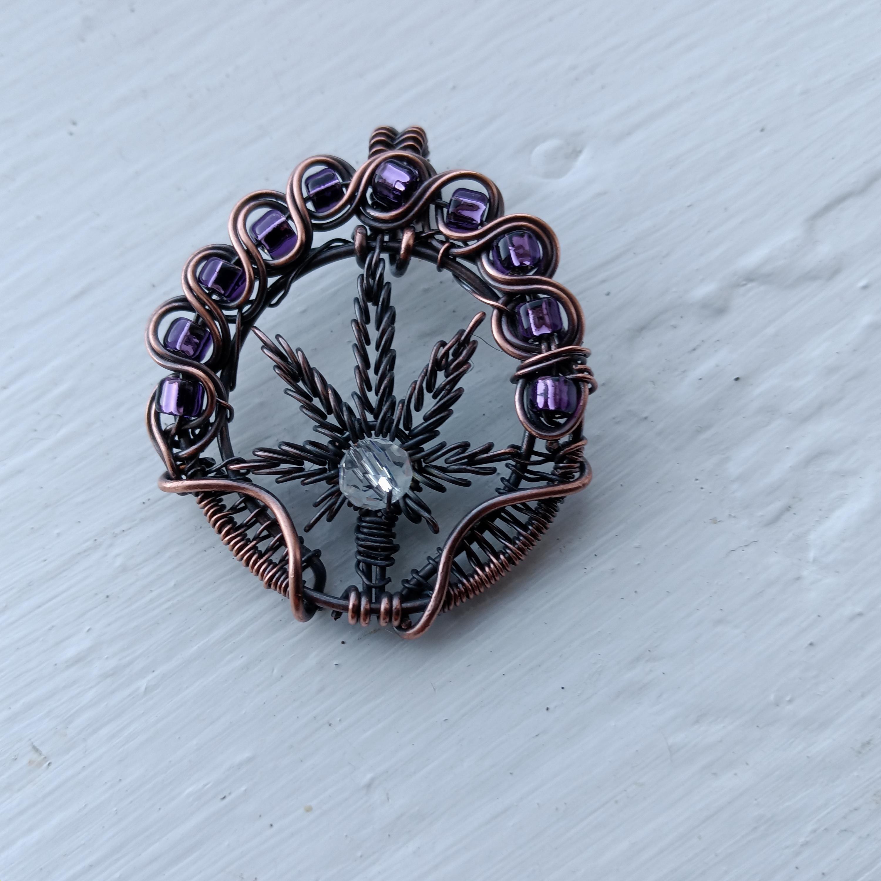Cannabis Hemp Leaf Pendant with Leather Cord #3
