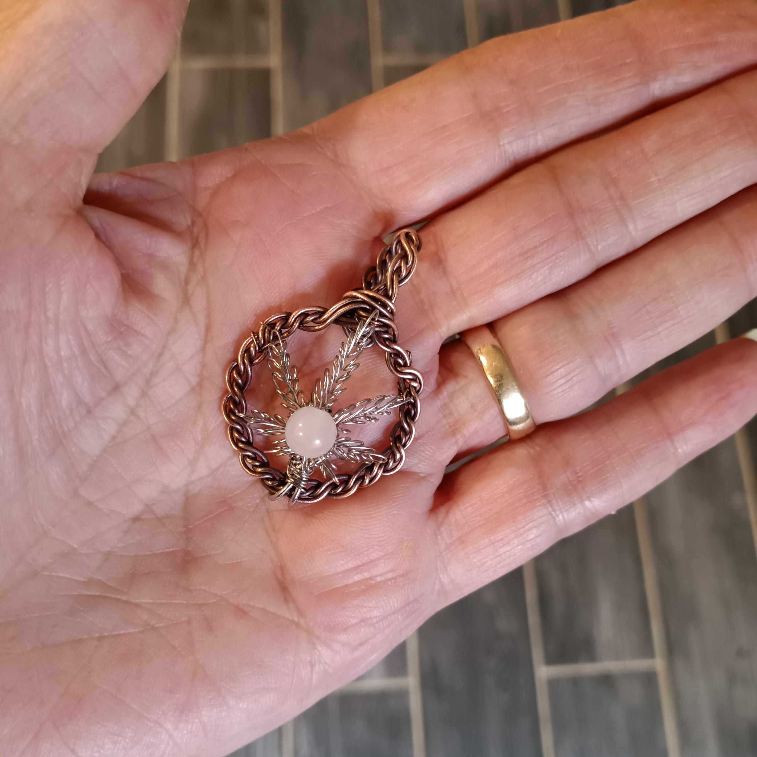 Cannabis Steel Hemp Leaf Pendant with Leather Cord #4, view 2