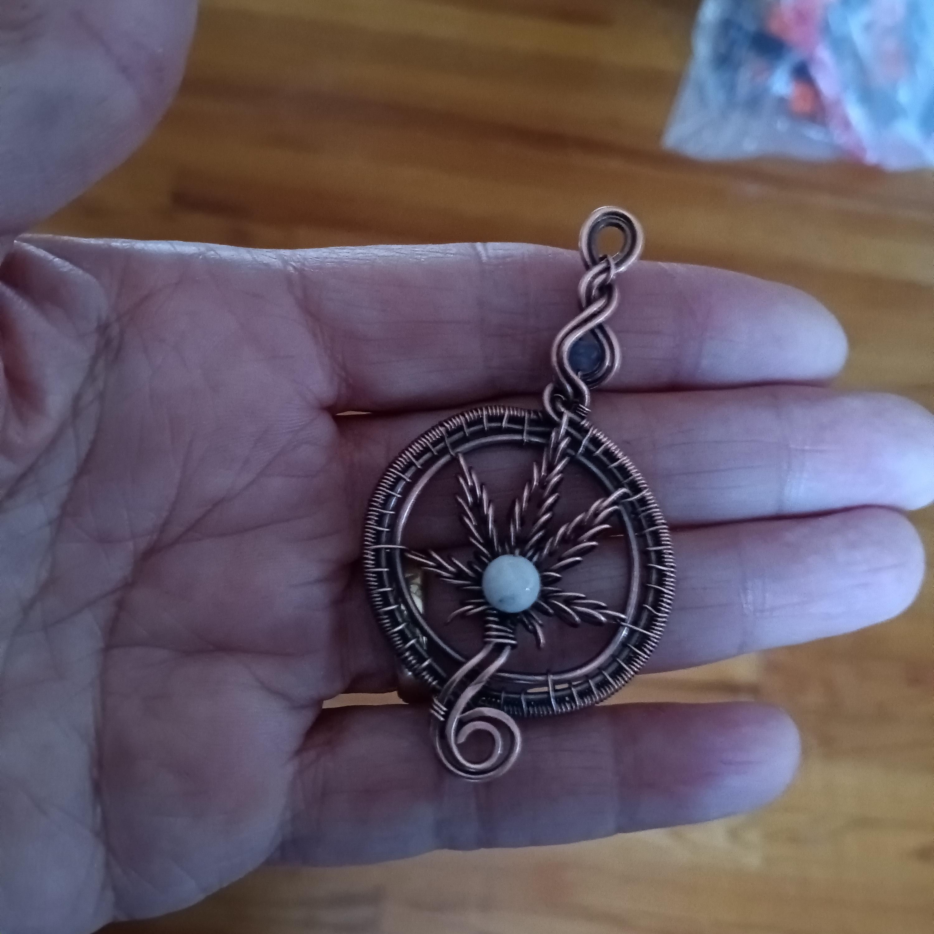 Marijuana Pot Leaf Cannabis Hemp Leaf Pendant with Leather Cord, view 3