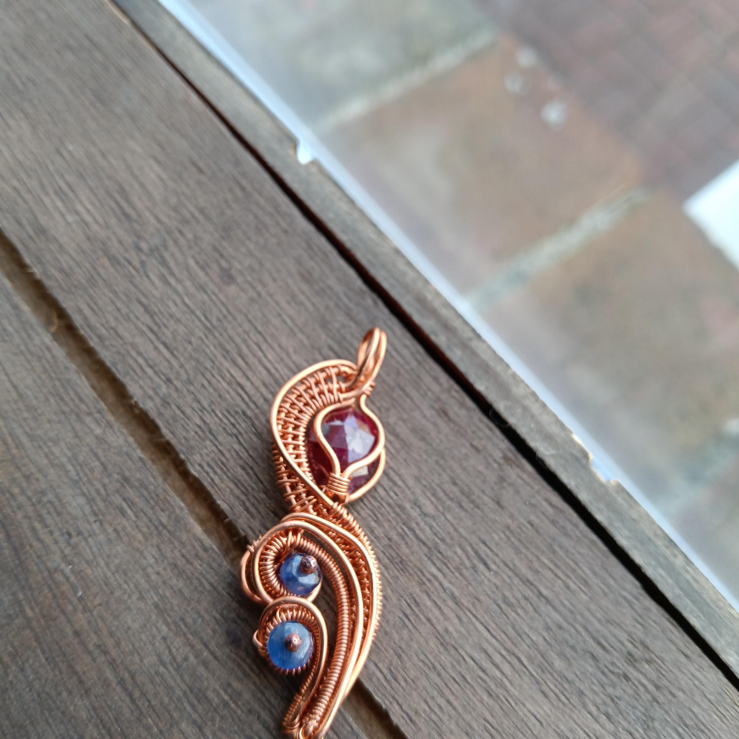 Natural Ruby and Opal Necklace