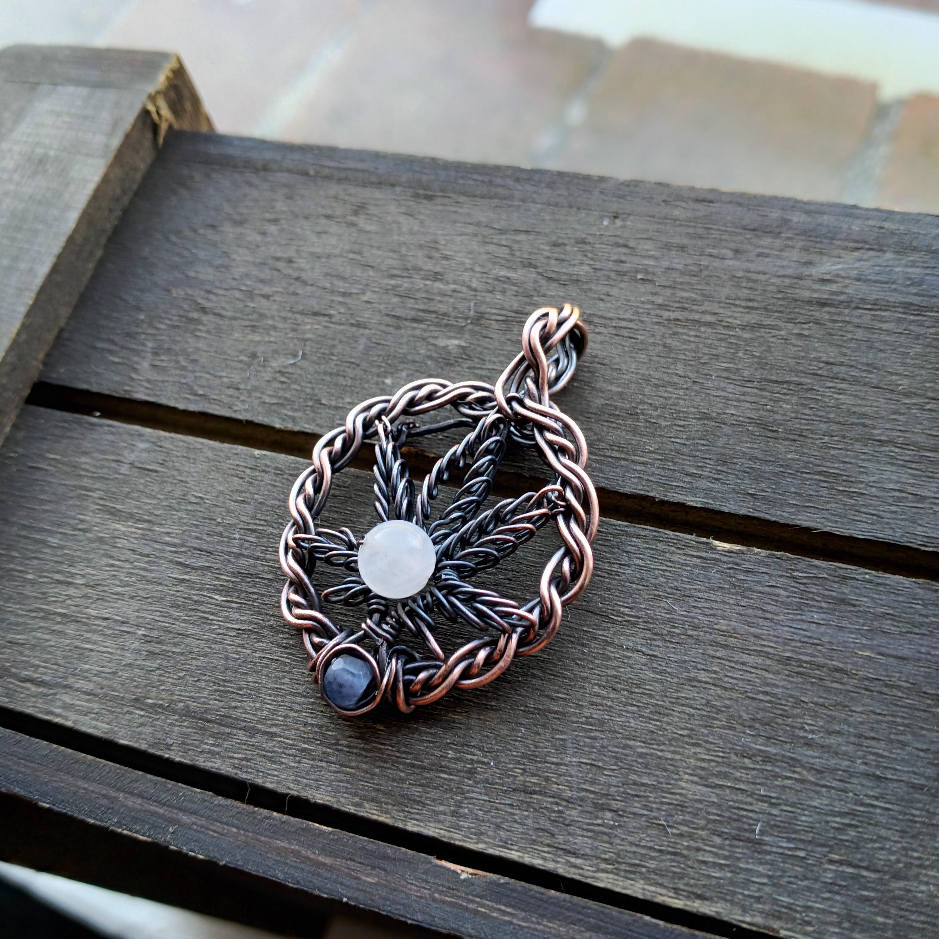 Pot Leaf Cannabis Hemp Leaf Pendant with Leather Cord, view 2