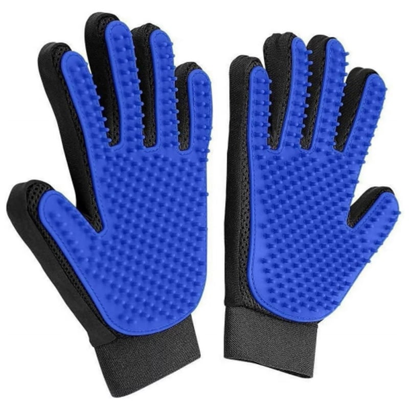 1 Pair Pet Grooming Cat Dog Rabbits Horse Gloves Pet Brush Glove Premium De-Shedding Glove