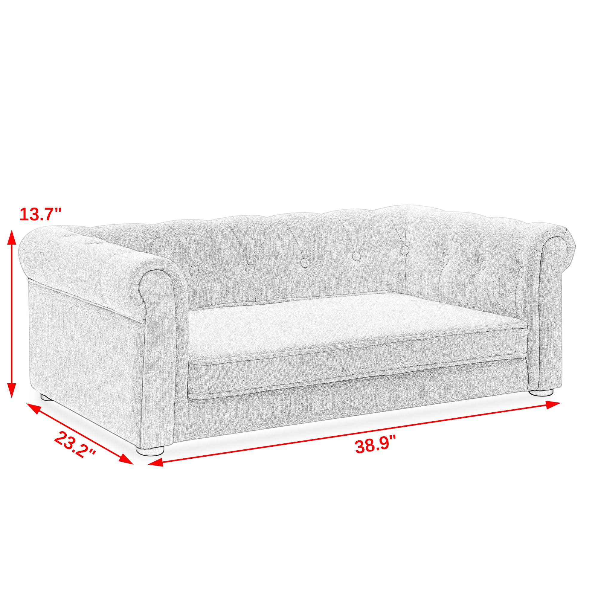 Elegant Rectangular Pet Bed Suitable For Medium And Large Dogs