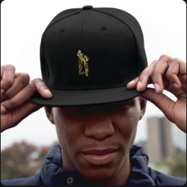 “Interception” Hat, Black w/ Gold Logo