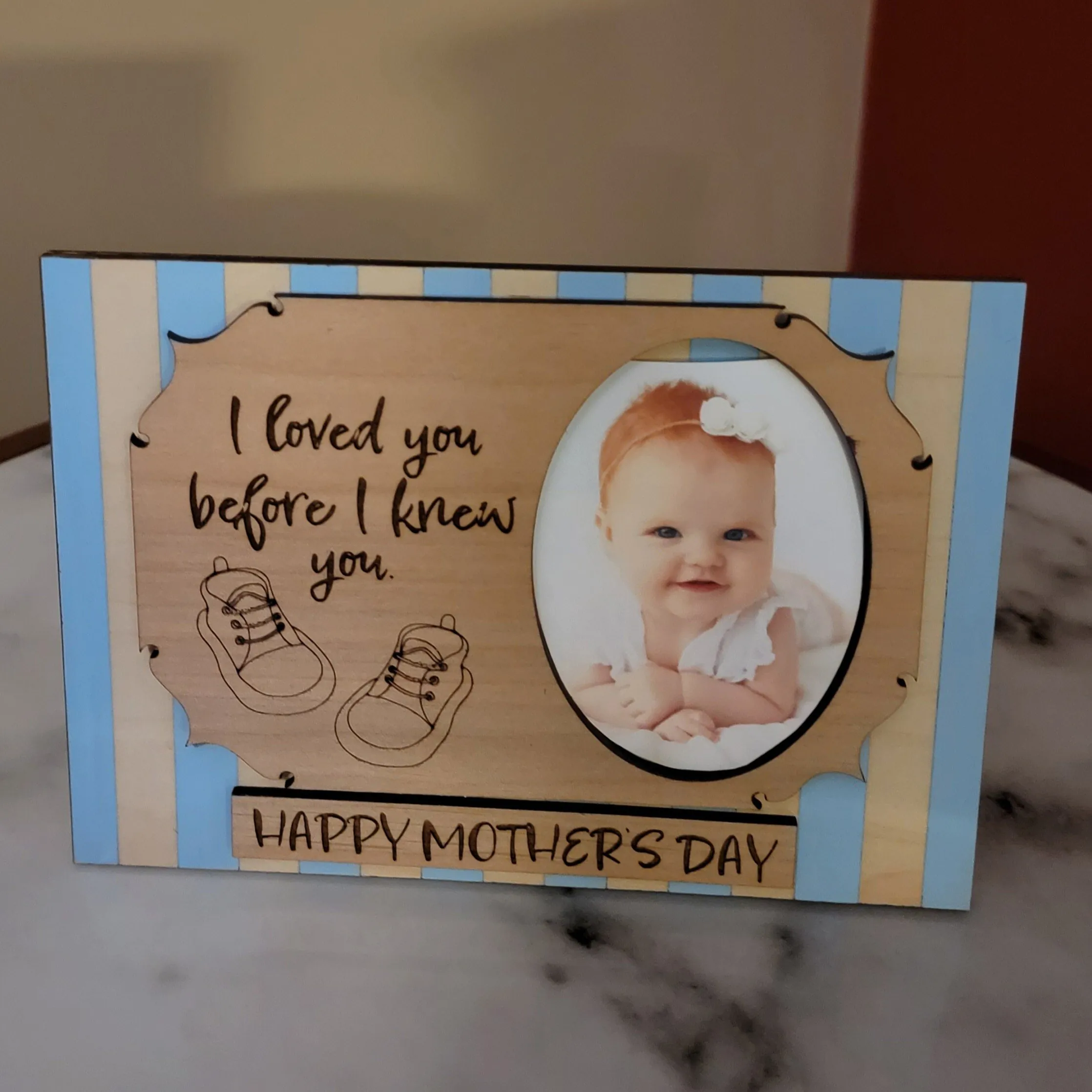 Personalized baby picture frame