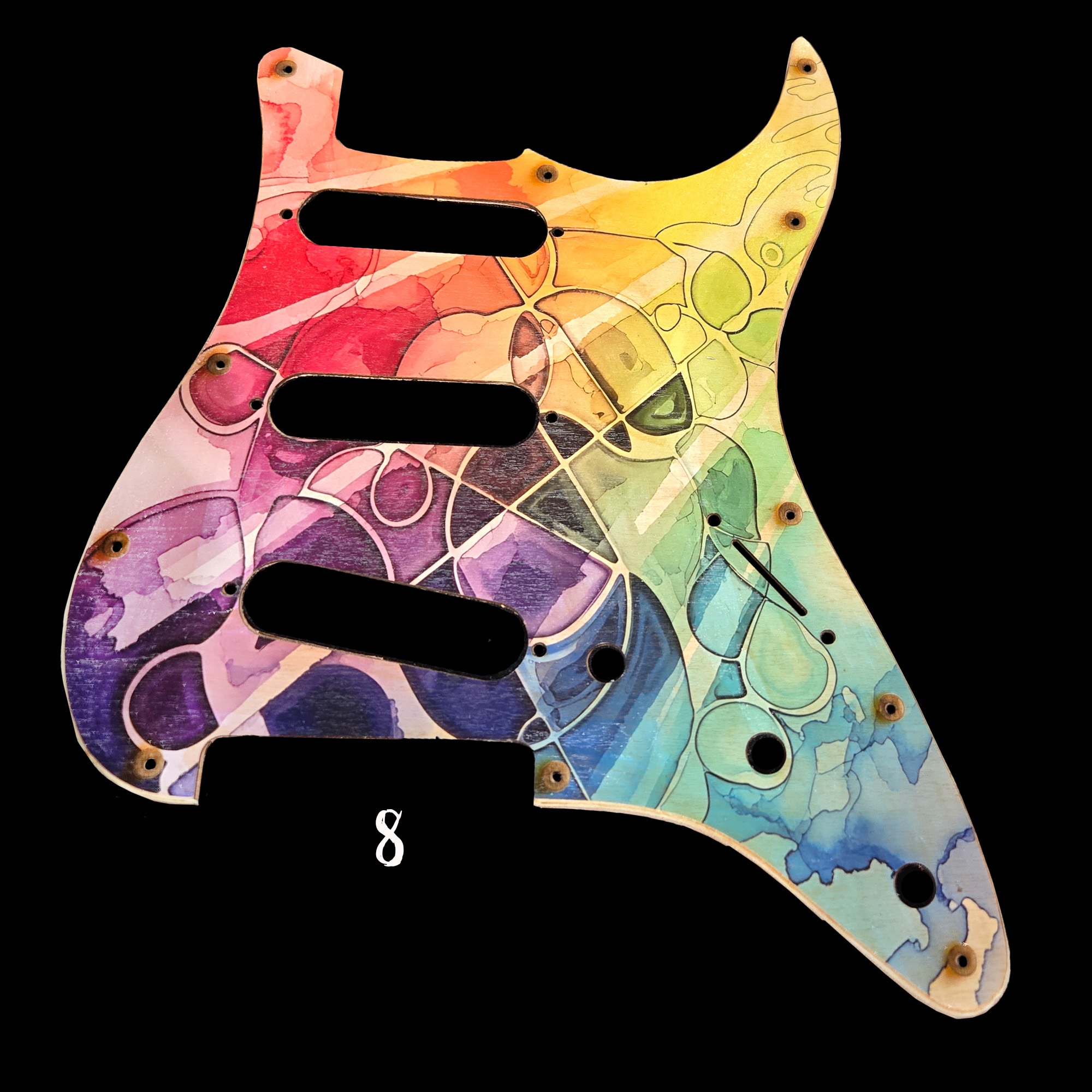 Personalized Guitar Pick Guard detail 2