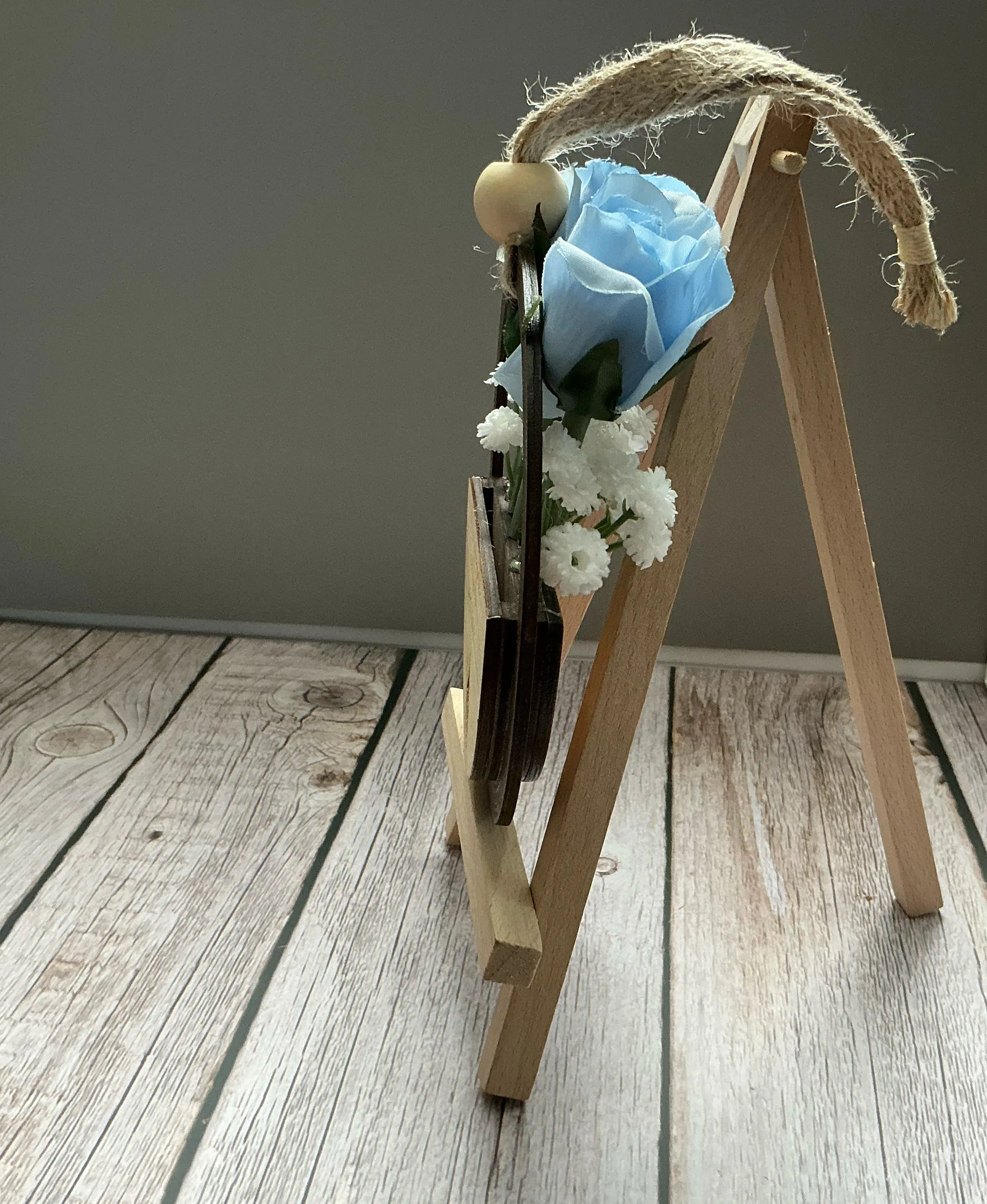 Wooden Gift Card Holder, Floral Easel Sign, Inspirational Quote, Rustic Farmhouse Decor detail 2
