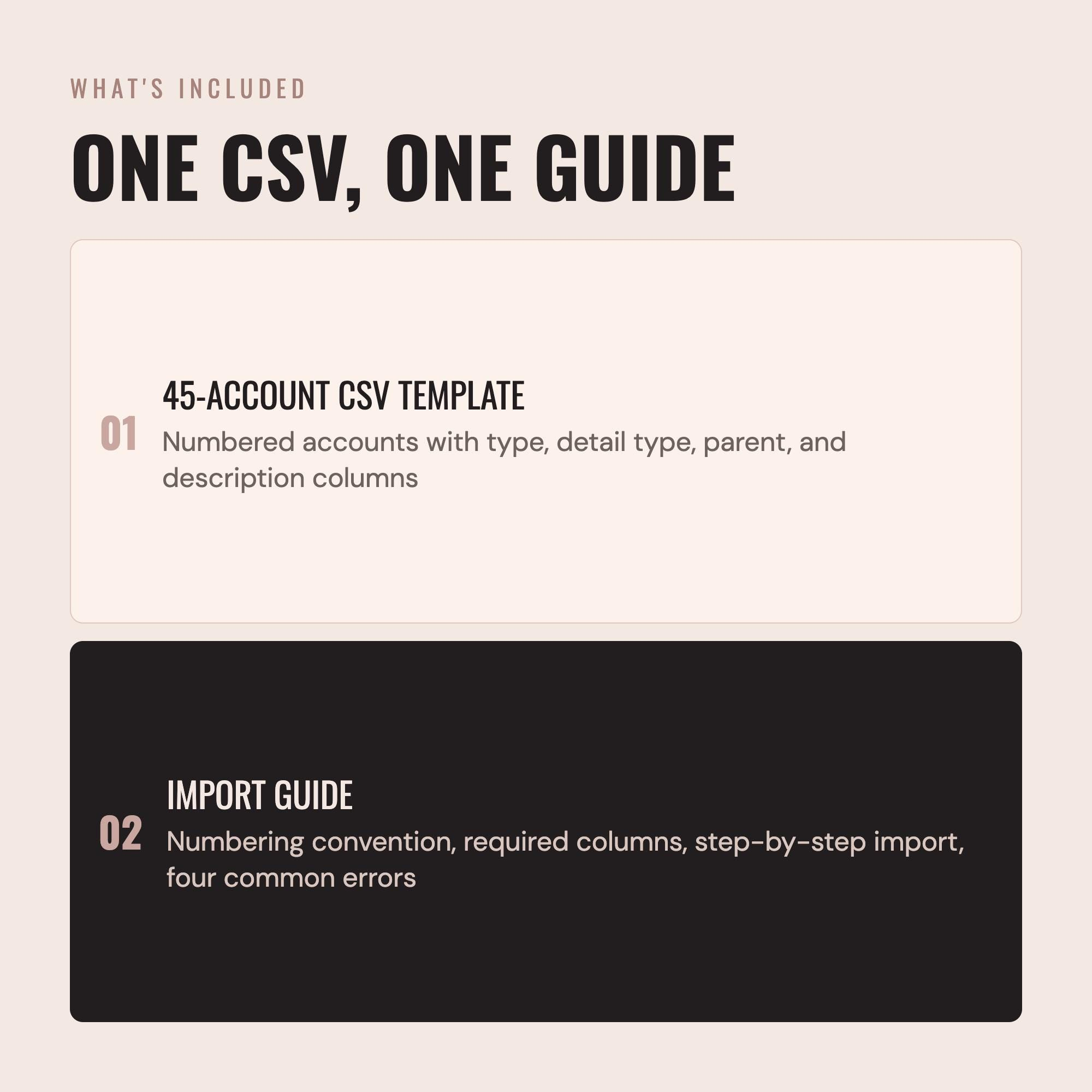 Chart of Accounts Template CSV + Import Guide screenshot 2