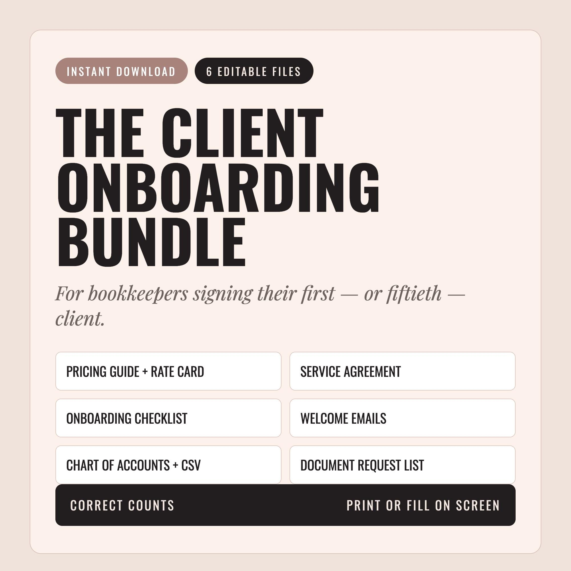 New Bookkeeper Starter Bundle screenshot 1