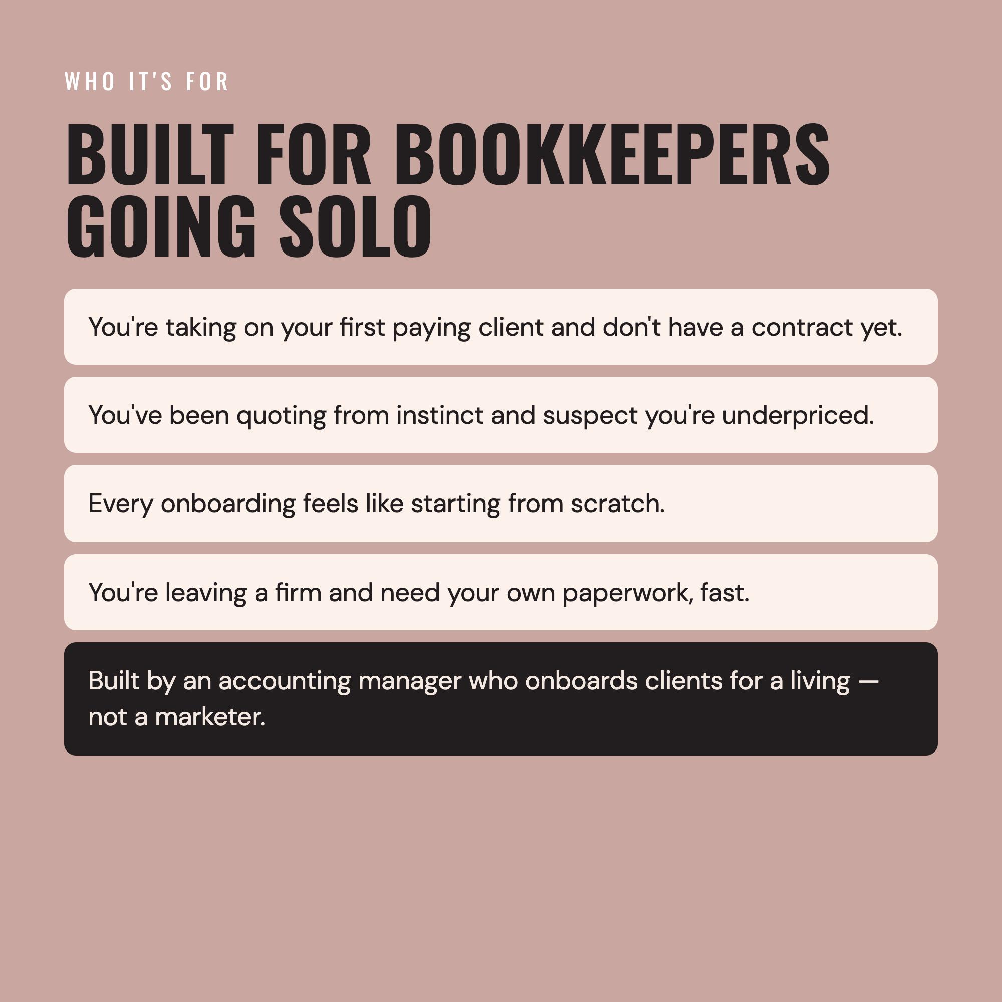 Client onboarding checklist included in the Correct Counts New Bookkeeper Starter Bundle