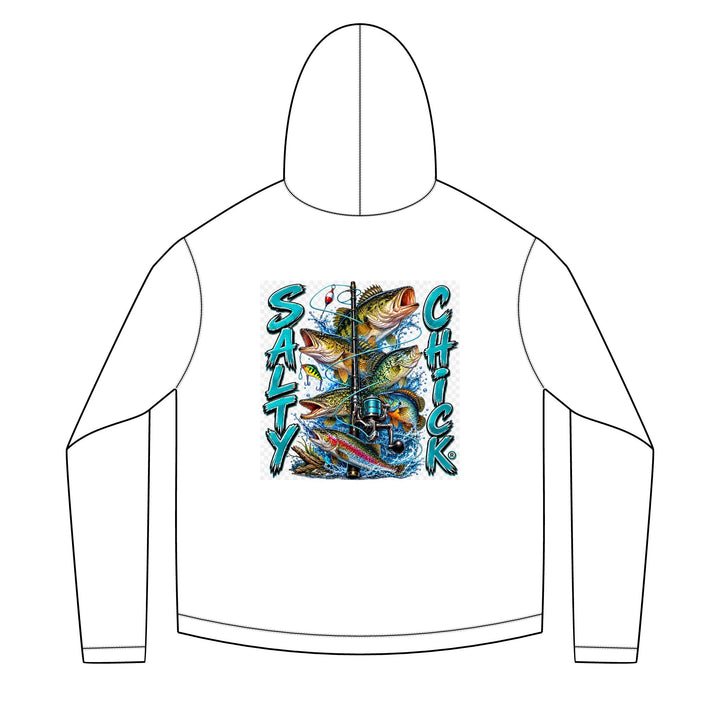 Salty Chick Freshwater Catch solar fishing hoodie