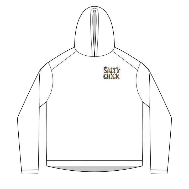 Salty Chick Main Logo long-sleeve solar hoodie