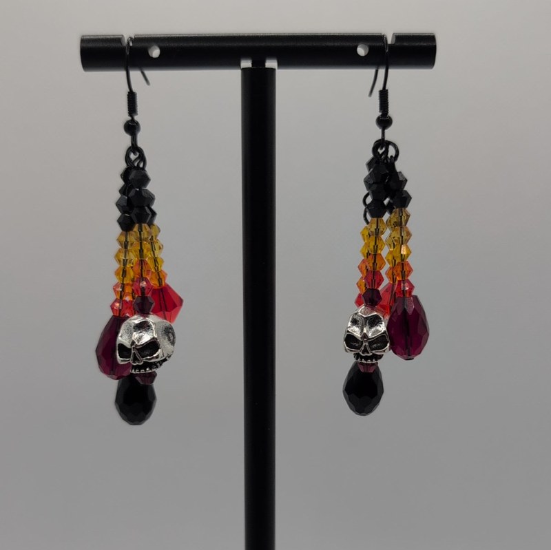 Handmade Fairlight jewelry arranged in a colorful display