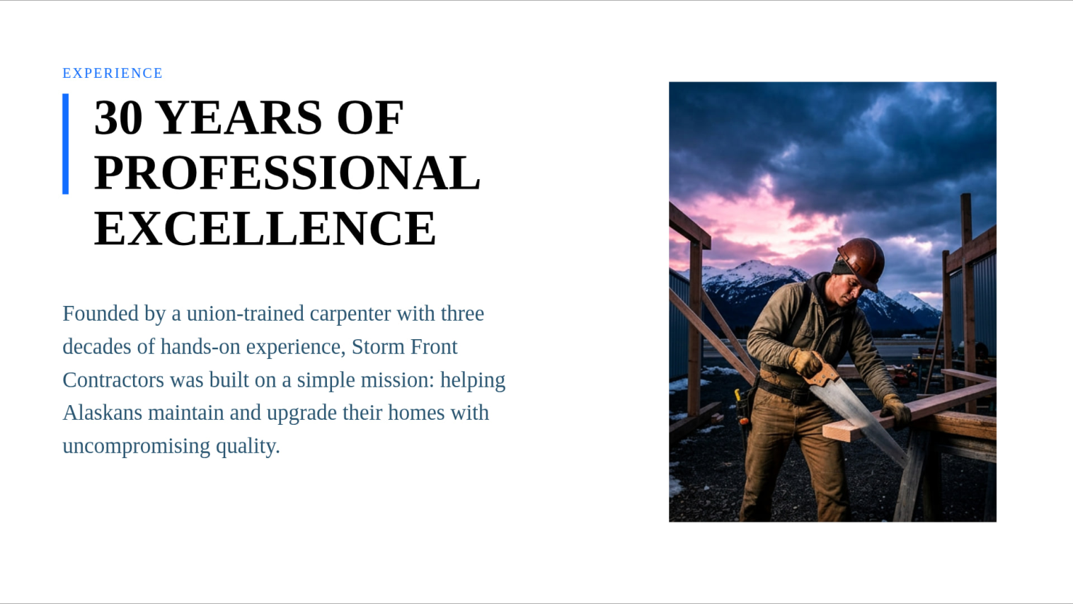 Storm Front Contractors company presentation, page 3 of 10