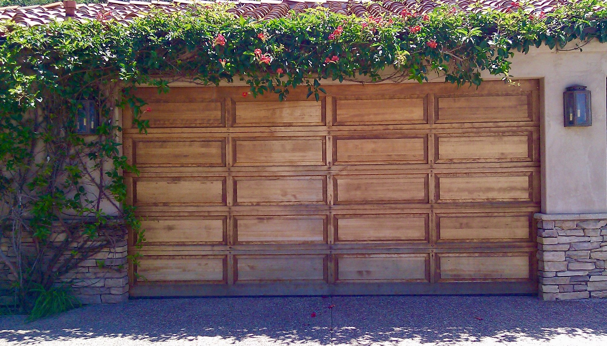 Wood carriage-style garage door