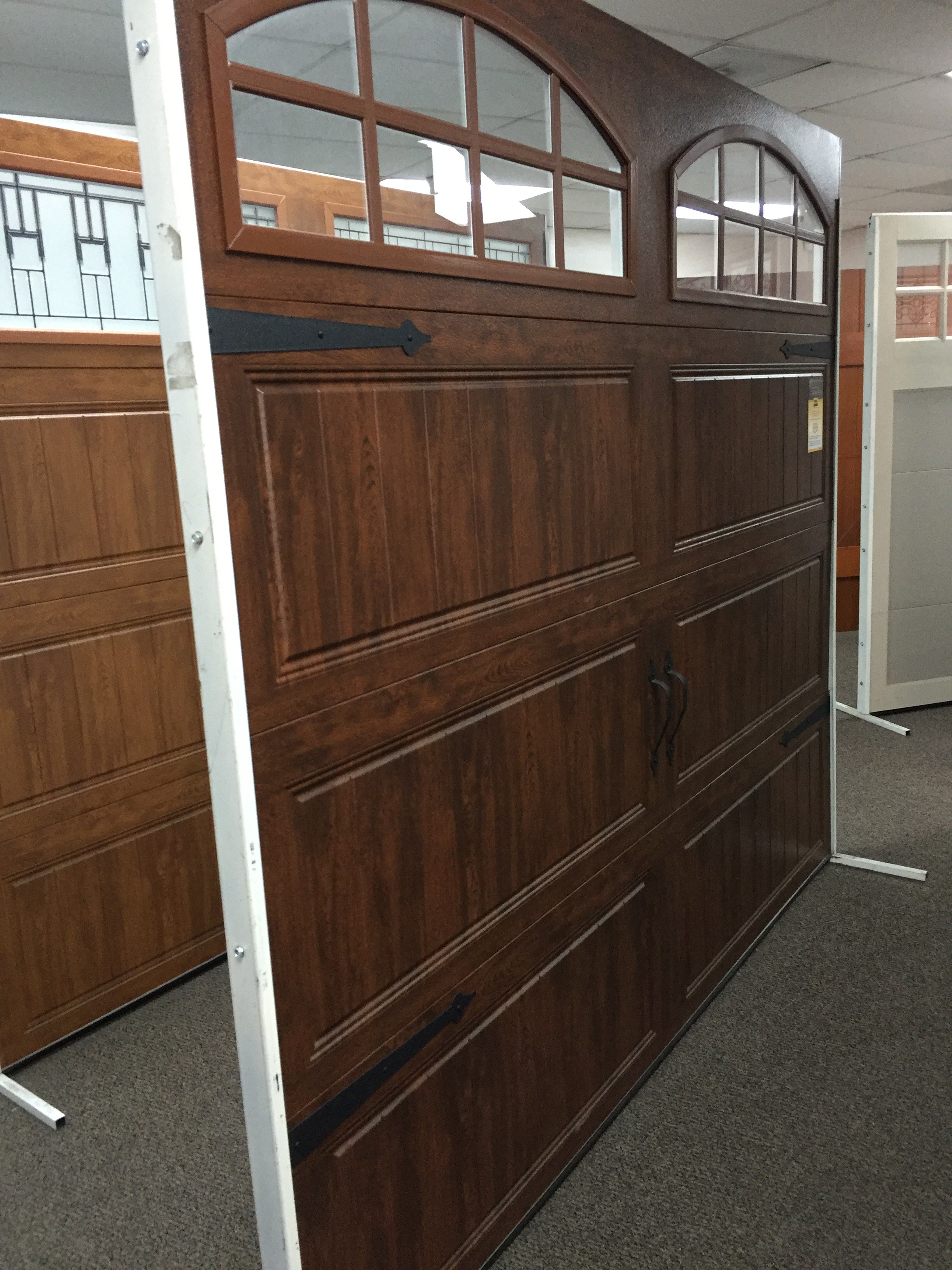 Dark wood garage door