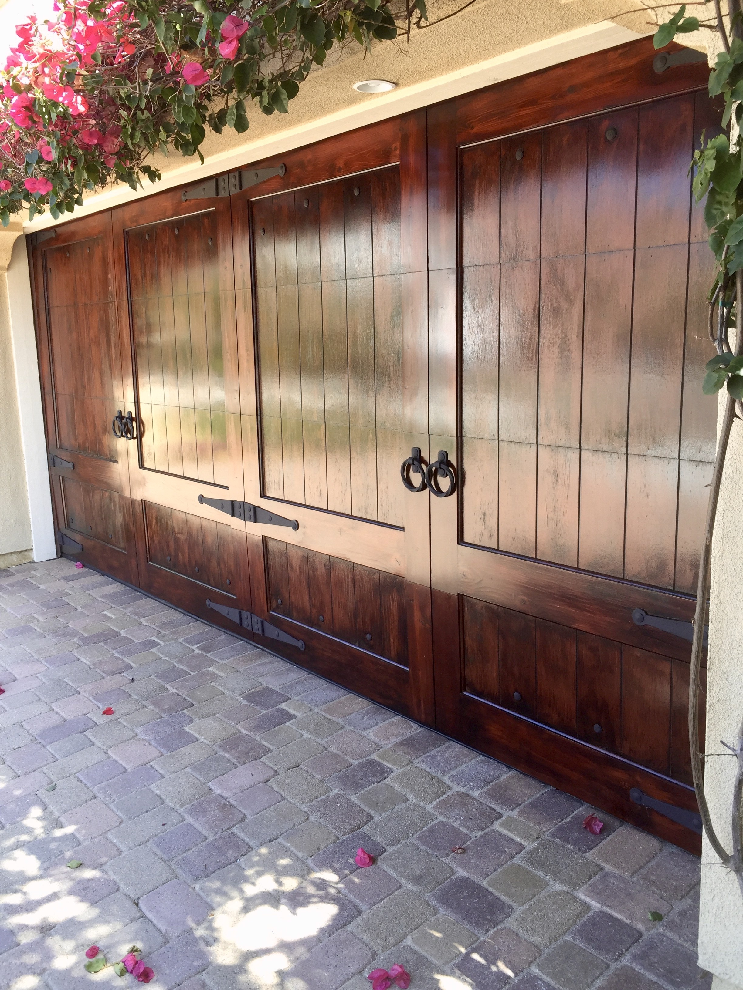 Custom wood garage doors